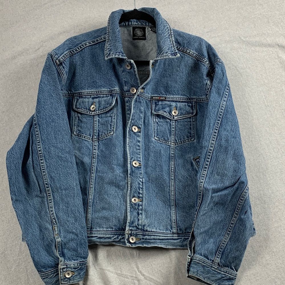 DKNY | XXL Women VINTAGE CASUAL JEAN JACKET | BLUE 68596